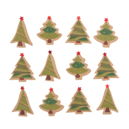 Set Adornos - 3D Trees