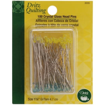 Alfileres con cabeza de vidrio
