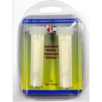 Glitter efecto iridiscente - Blanco