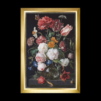 Still Life with Flowers in a Glass Vase, 1650-1683 - Negro - Aid