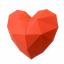 Corazón rojo - Kit de papercraft