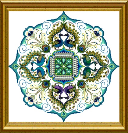 Sparkling Peacock Mandala
