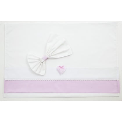Sábana cama Corazon - Rosa - 90x120cm.