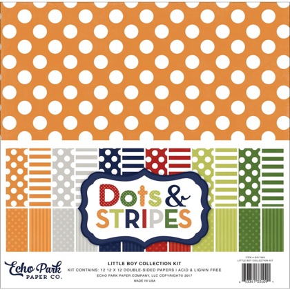 Set papel para decoraciones - Little Boy Dots & Stripe