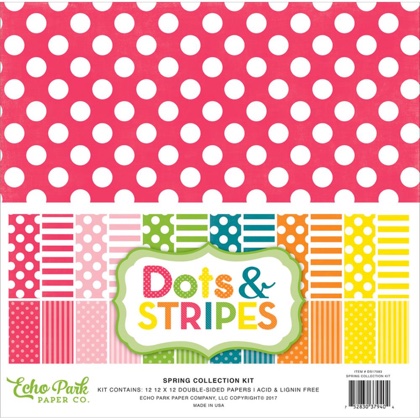 Set papel para decoraciones - Spring Dots & Stripe