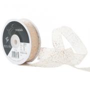Cinta Random Glitter 25mm - Crema