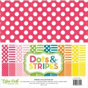 Set papel para decoraciones - Spring Dots & Stripe