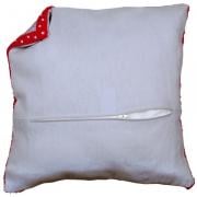 Parte posterior almohada 45x45 con cremallera - Gris