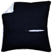 Parte posterior almohada 45x45 con cremallera - negro