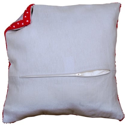 Parte posterior almohada 45x45 con cremallera - Gris