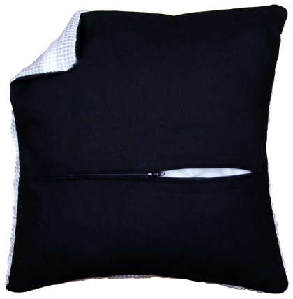 Parte posterior almohada 45x45 con cremallera - negro