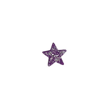 Botón - Purple Disco Star, Medium