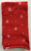 Tubular elástico - Copos de nieve - Rojo/Blanco - 30x8cm.