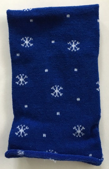 Tubular elástico - Copos de nieve - Azul/Blanco - 30x8cm.