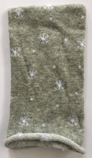 Tubular elástico - Copos de nieve - Blanco/Gris - 30x8cm.
