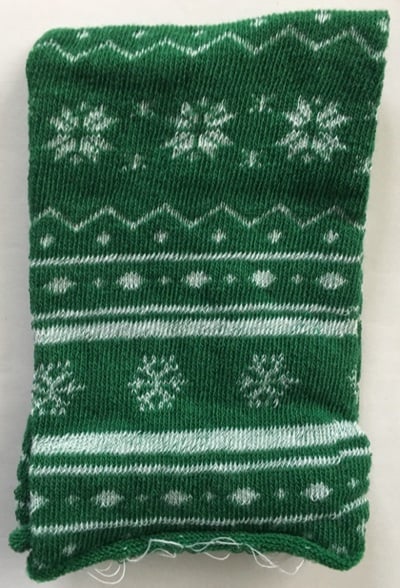 Tubular elástico - Nórdico - Verde/Blanco - 30x8cm.