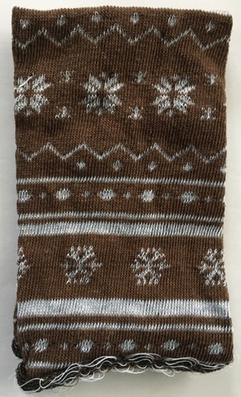 Tubular elástico - Nórdico - Marrón/Blanco - 30x8cm.