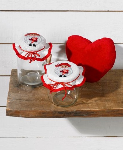 Cubre frascos de mermelada - Elf with Hearts (2 pcs)