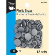 Broches de presión de plástico - Ronda de plata