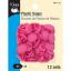 Broches de presión de plástico - Flor rosa con sonrisa