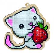 Gatito con fresa