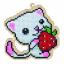 Gatito con fresa