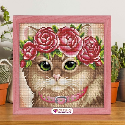 Cat in a wreath