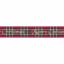 Cinta Tartan Metallic Merry Christmas 15mm - Dorado