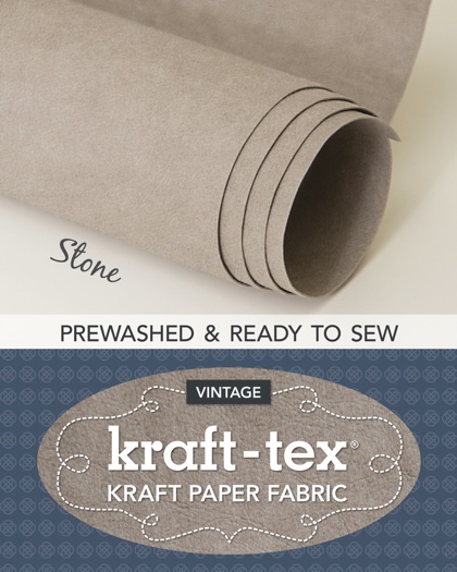 Tela de papel cuero de imitación Kraft-tex® – Piedra prelavado