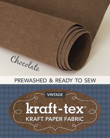 Tela de papel cuero de imitación Kraft-tex® – Chocolate prelavad