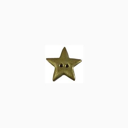 Button Metallic Gold Star, Extra Small