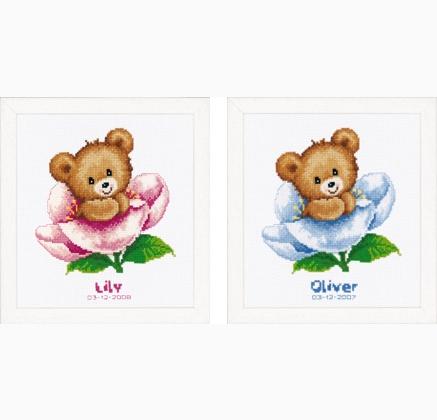 Sampler de nacimiento - Cute Bear