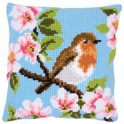 Cojín: Robin & blossoms