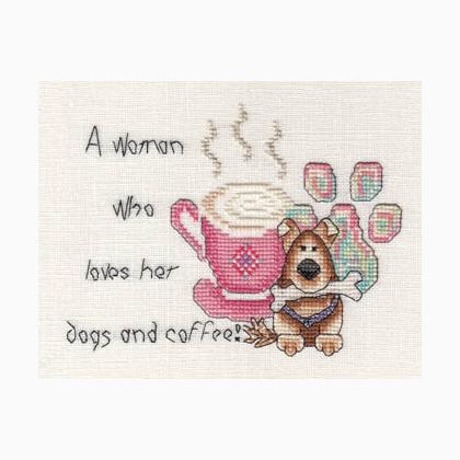 Woman Who Loves Her Dogs And Coffee