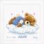 Sampler de nacimiento - Snoozing Teddy Bear