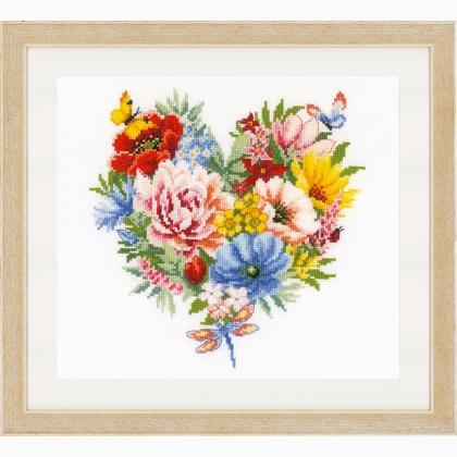 Corazón de flores