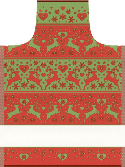 Mandil Bltizen - Verde / Rojo