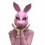 Máscara de liebre rosa - Kit de papercraft