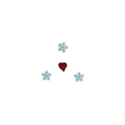 Christmas Critters Love button pack