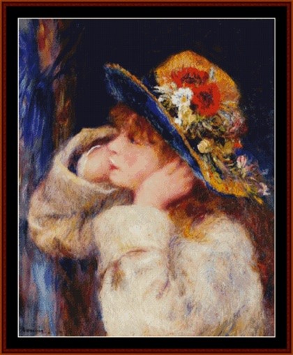 Renoir - Girl in Flowered Hat