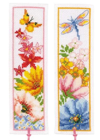 Marcalibros - Flores coloridas (2)