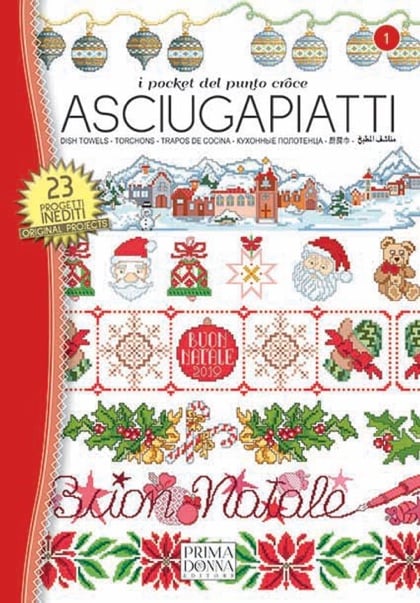Los Pocket del punto de cruz 1 - Estropajo de cocina navideño