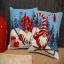 Almohada: Gnomo navideño en el esquí