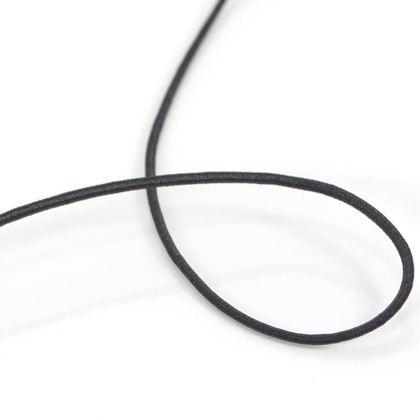 Cordón elástico Ø 3 mm negro