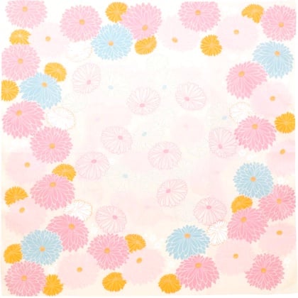 Hime Adeline Klam Furoshiki - Chrysanthemum Purple