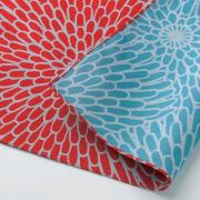 Isa Monyo Reversible Furoshiki - Chrysanthemum Red/Blue