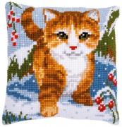 Almohada: Gato en la nieve