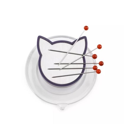 Alfiletero imantado con ventosa - Gato