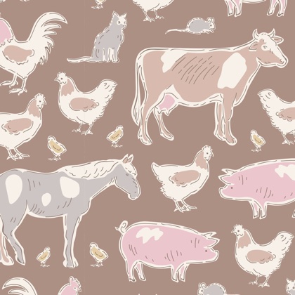 Farm Animals Brown