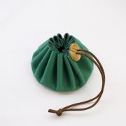 Estuche porta objetos de cuero Himeji - Verde